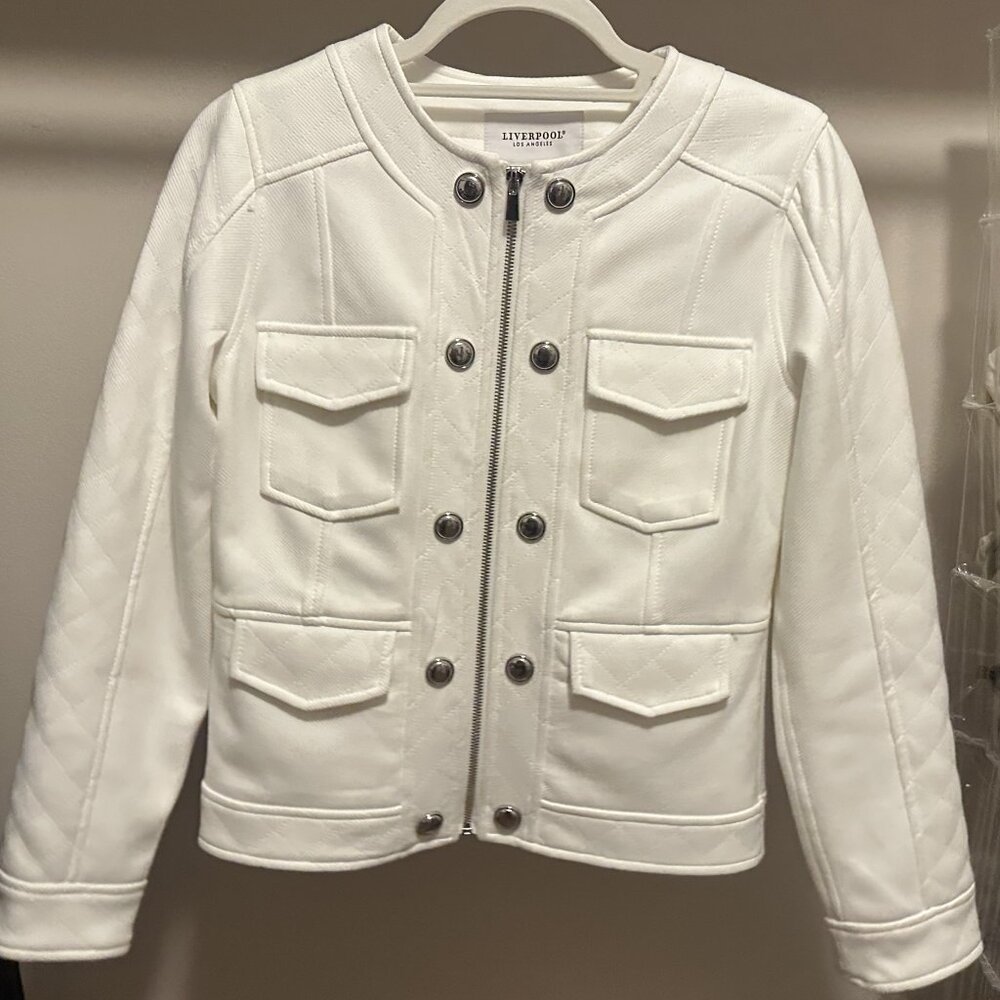 LIVERPOOL Quilted Zip Scoop Neck Jacket XS